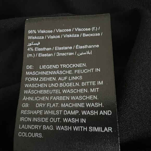 Ulla Popken Womens Tunic Top 20/22 Black Beige Geometric Studded 3/4 Sleeve - Picture 7 of 7